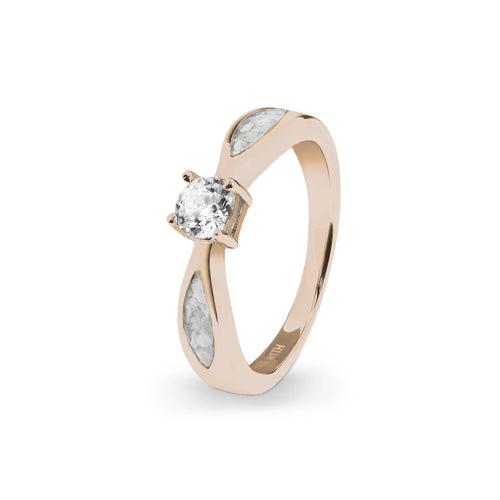 EverWith™ Ladies Solitaire Memorial Ashes Ring with Swarovski Crystals - EverWith Memorial Jewellery - Trade