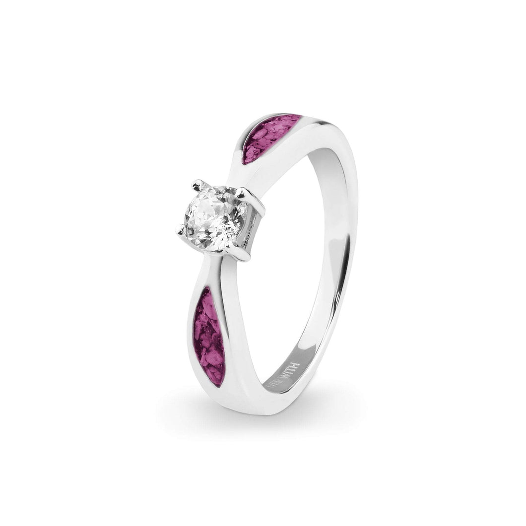 EverWith™ Ladies Solitaire Memorial Ashes Ring with Swarovski Crystals - EverWith Memorial Jewellery - Trade