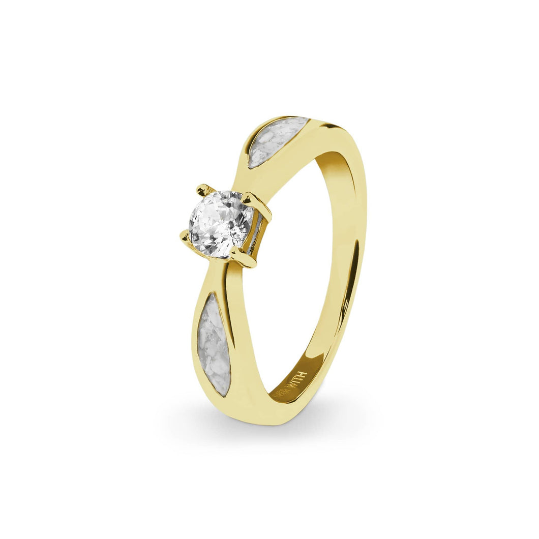 EverWith™ Ladies Solitaire Memorial Ashes Ring with Swarovski Crystals - EverWith Memorial Jewellery - Trade