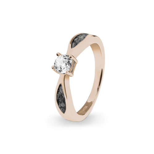 EverWith™ Ladies Solitaire Memorial Ashes Ring with Swarovski Crystals - EverWith Memorial Jewellery - Trade