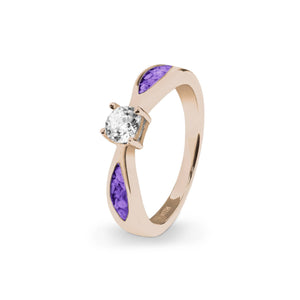 EverWith™ Ladies Solitaire Memorial Ashes Ring with Swarovski Crystals - EverWith Memorial Jewellery - Trade