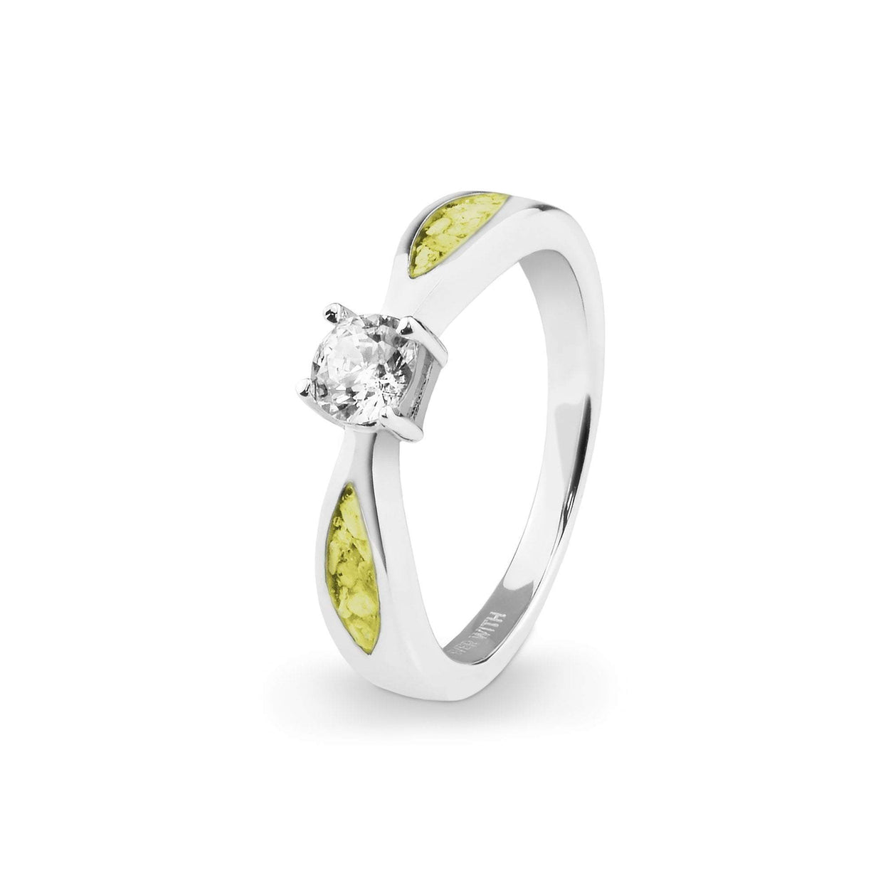 Load image into Gallery viewer, EverWith™ Ladies Solitaire Memorial Ashes Ring with Swarovski Crystals - EverWith Memorial Jewellery - Trade