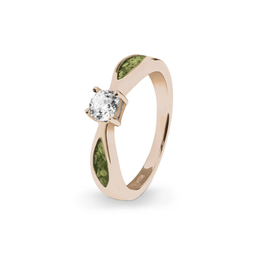 EverWith™ Ladies Solitaire Memorial Ashes Ring with Swarovski Crystals - EverWith Memorial Jewellery - Trade