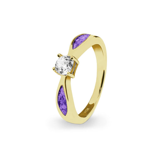 EverWith™ Ladies Solitaire Memorial Ashes Ring with Swarovski Crystals - EverWith Memorial Jewellery - Trade