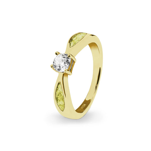 EverWith™ Ladies Solitaire Memorial Ashes Ring with Swarovski Crystals - EverWith Memorial Jewellery - Trade