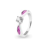 EverWith™ Ladies Solitaire Memorial Ashes Ring with Swarovski Crystals - EverWith Memorial Jewellery - Trade