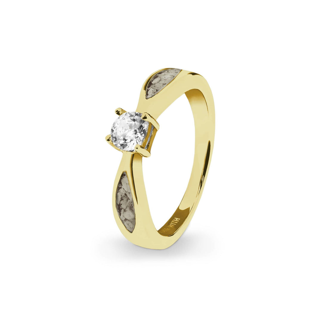 EverWith™ Ladies Solitaire Memorial Ashes Ring with Swarovski Crystals - EverWith Memorial Jewellery - Trade