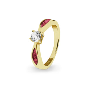 EverWith™ Ladies Solitaire Memorial Ashes Ring with Swarovski Crystals - EverWith Memorial Jewellery - Trade