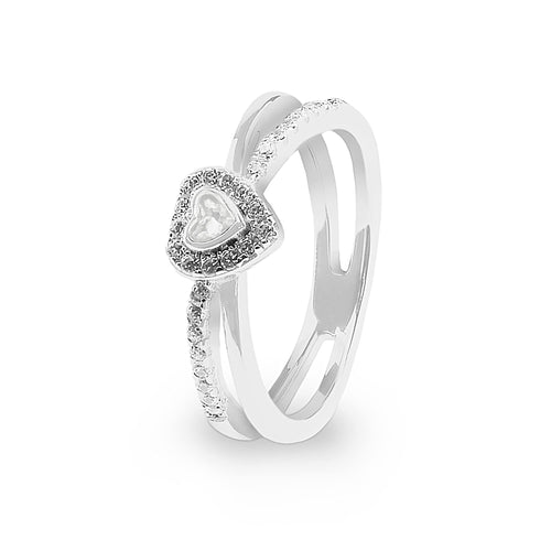 EverWith™ Ladies Sweetheart Memorial Ashes Ring with Swarovski Crystals - EverWith Memorial Jewellery - Trade