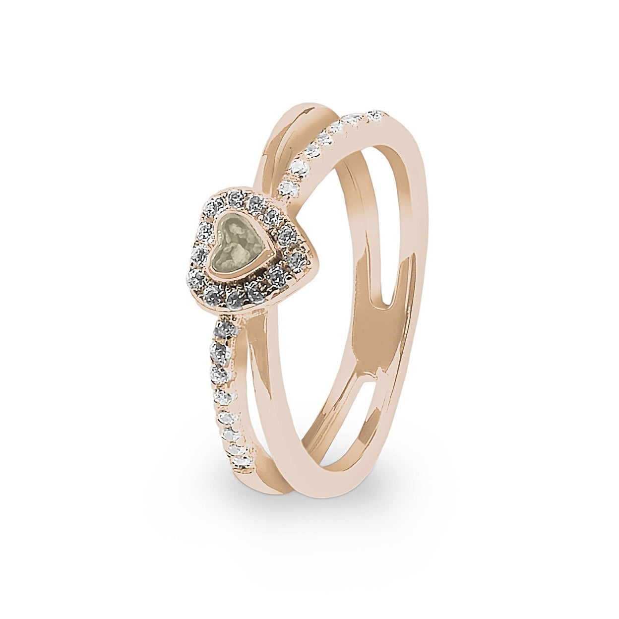 Load image into Gallery viewer, EverWith™ Ladies Sweetheart Memorial Ashes Ring with Swarovski Crystals - EverWith Memorial Jewellery - Trade