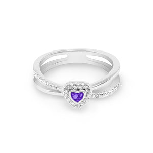 EverWith™ Ladies Sweetheart Memorial Ashes Ring with Swarovski Crystals - EverWith Memorial Jewellery - Trade