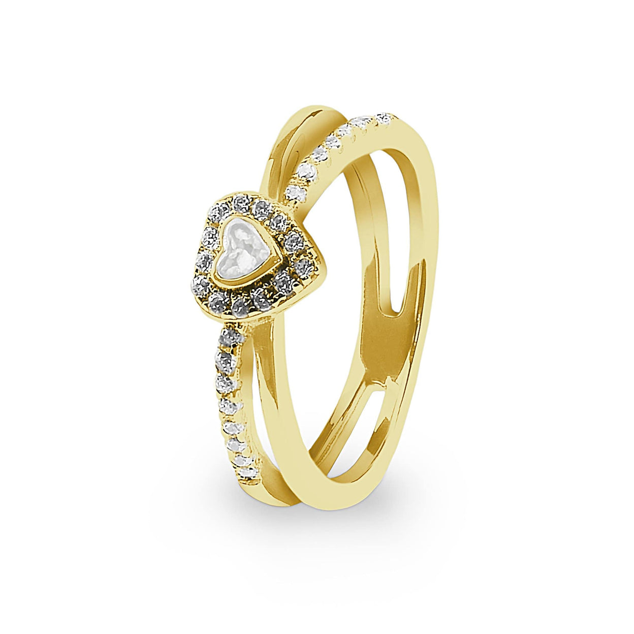 Load image into Gallery viewer, EverWith™ Ladies Sweetheart Memorial Ashes Ring with Swarovski Crystals - EverWith Memorial Jewellery - Trade