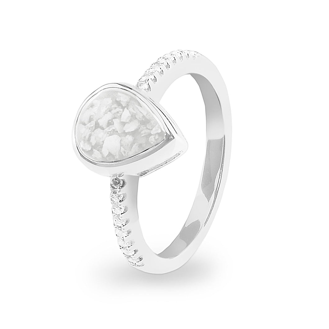 EverWith™ Ladies Teardrop Memorial Ashes Ring - EverWith Memorial Jewellery - Trade