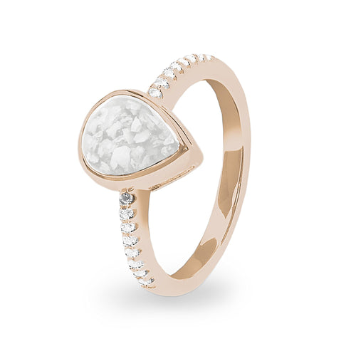 EverWith™ Ladies Teardrop Memorial Ashes Ring - EverWith Memorial Jewellery - Trade