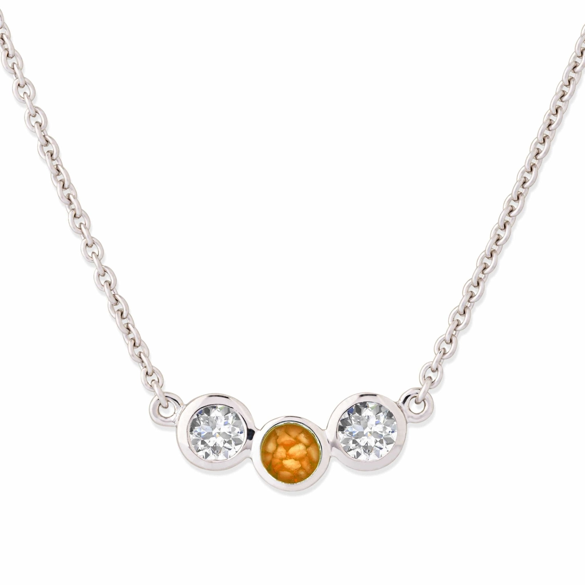EverWith Ladies Three Of Us Memorial Ashes Necklace - EverWith Memorial Jewellery - Trade
