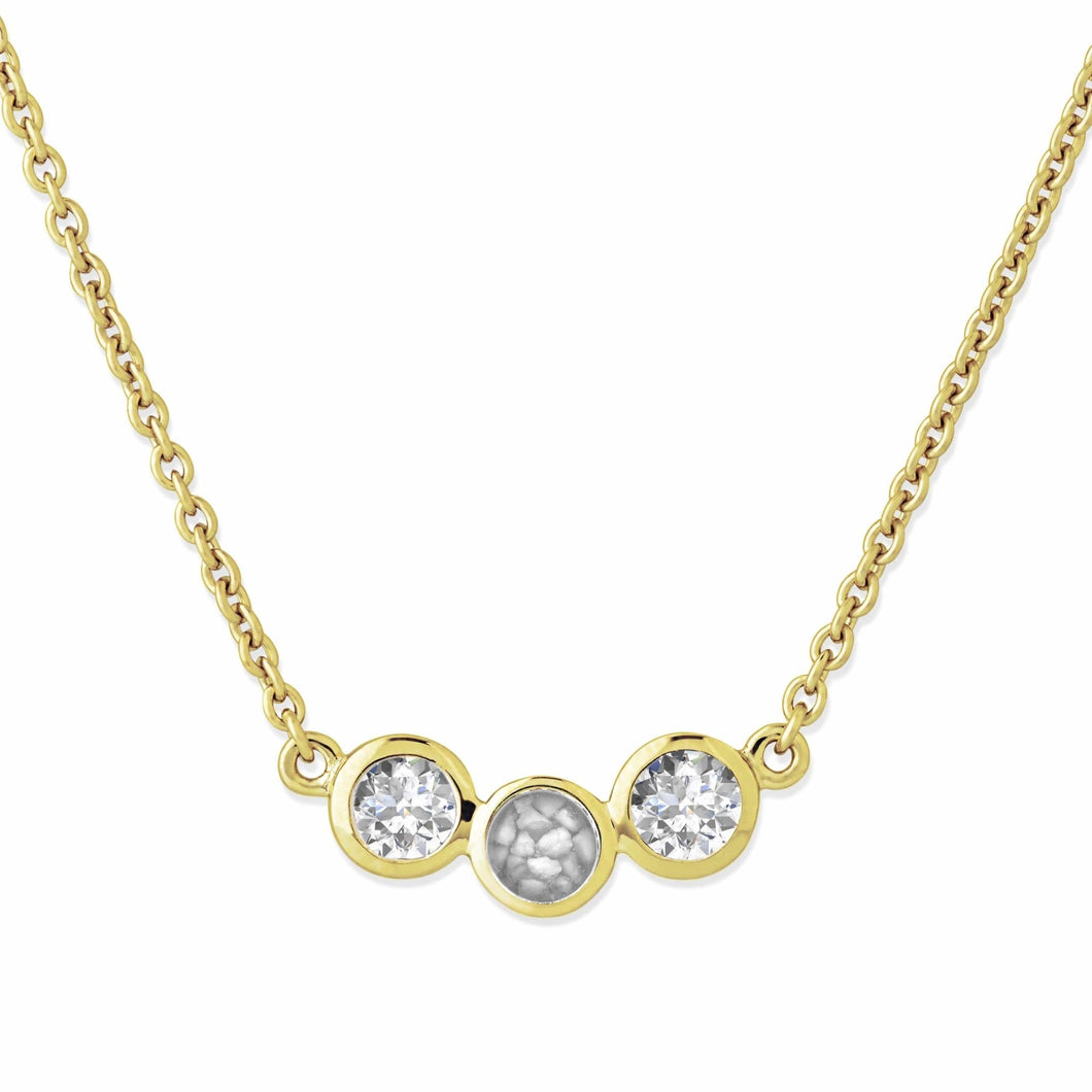 EverWith Ladies Three Of Us Memorial Ashes Necklace - EverWith Memorial Jewellery - Trade