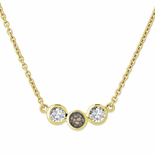 EverWith Ladies Three Of Us Memorial Ashes Necklace - EverWith Memorial Jewellery - Trade