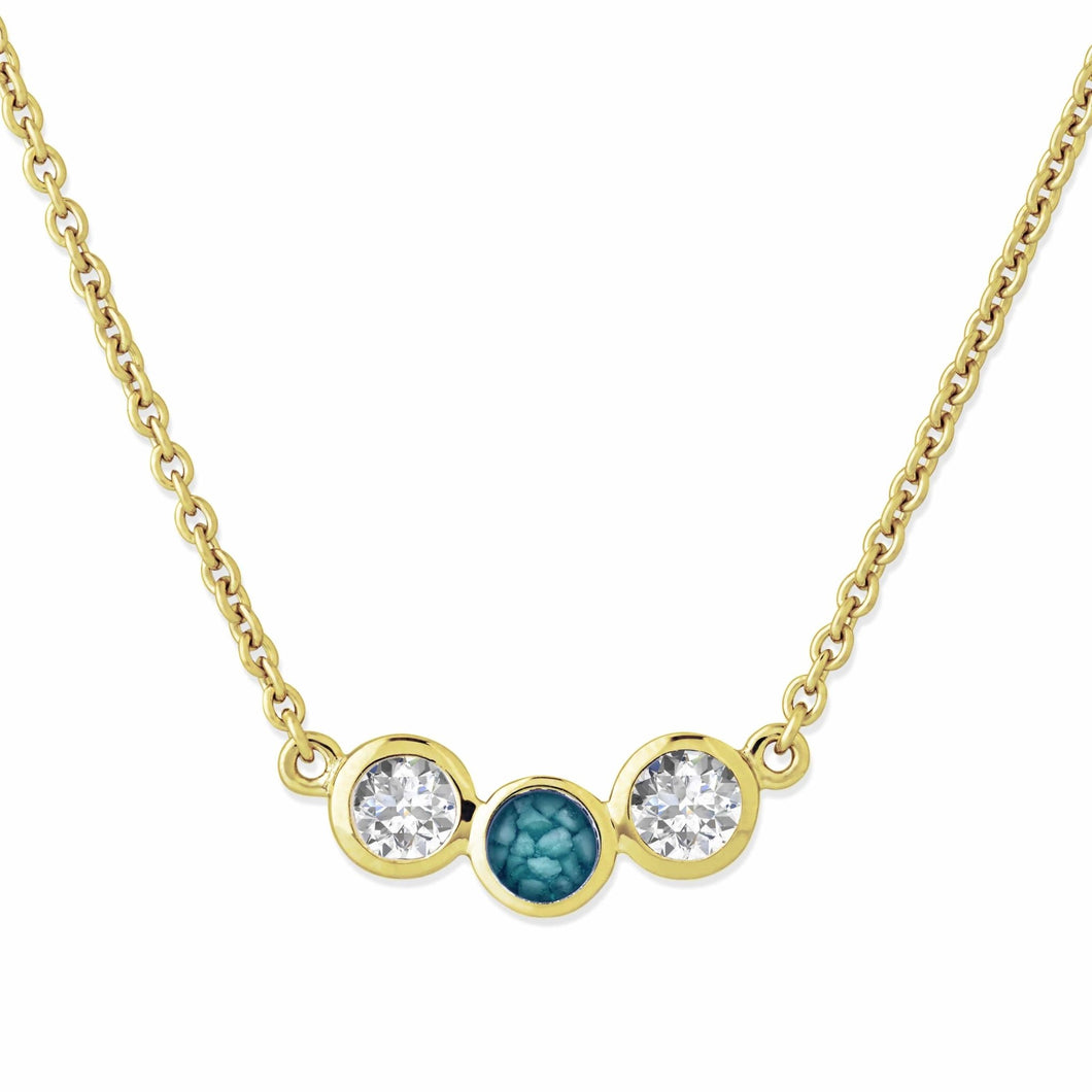 EverWith Ladies Three Of Us Memorial Ashes Necklace - EverWith Memorial Jewellery - Trade