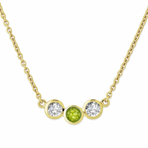 EverWith Ladies Three Of Us Memorial Ashes Necklace - EverWith Memorial Jewellery - Trade