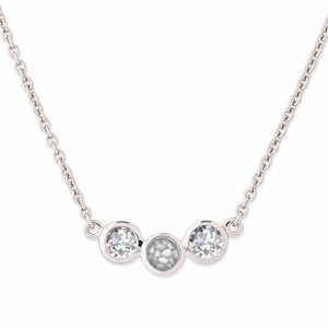 EverWith Ladies Three Of Us Memorial Ashes Necklace - EverWith Memorial Jewellery - Trade