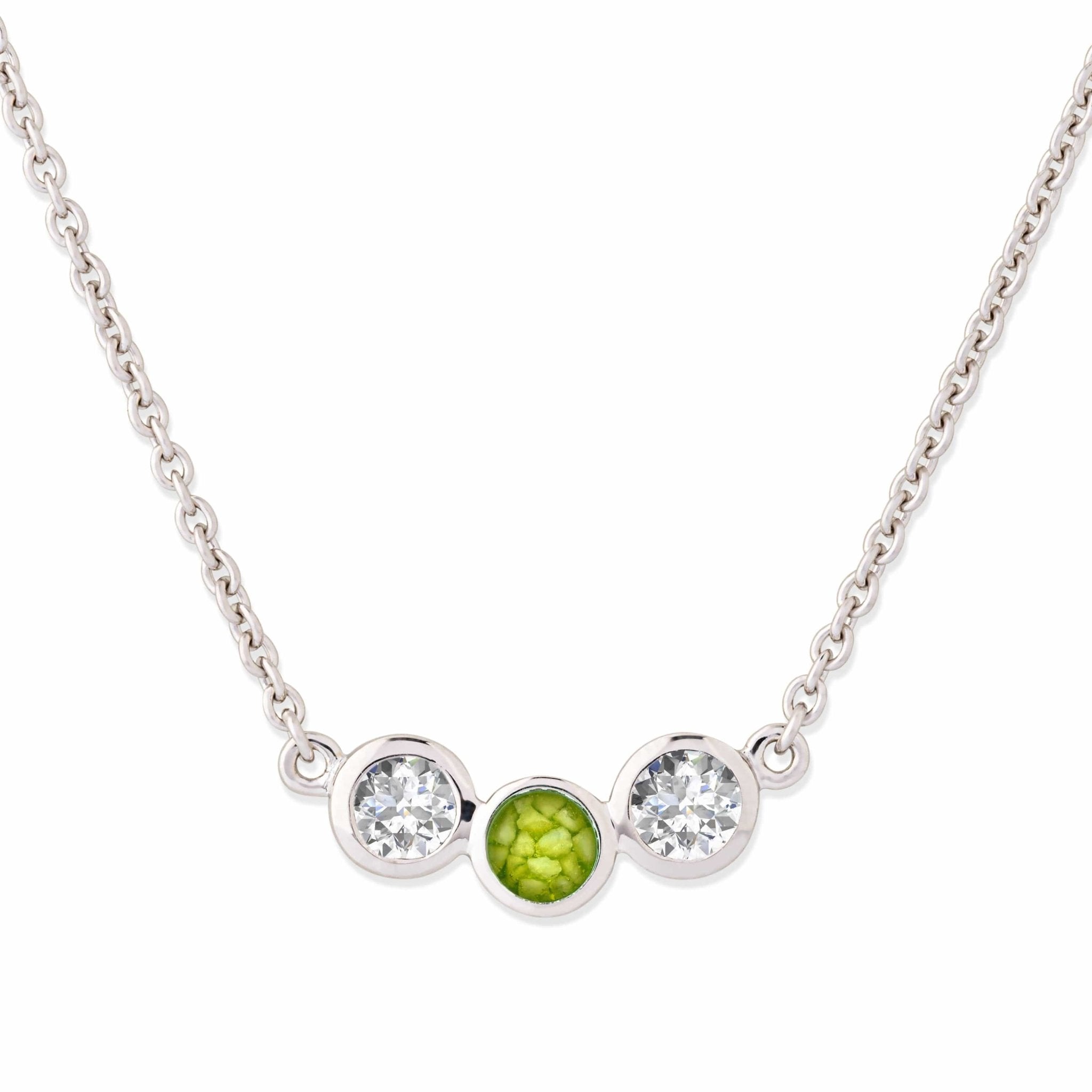 EverWith Ladies Three Of Us Memorial Ashes Necklace - EverWith Memorial Jewellery - Trade