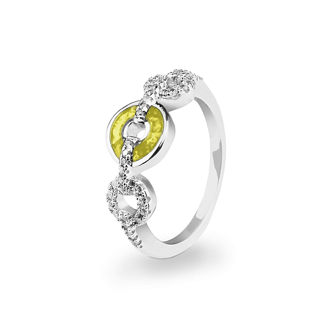 EverWith™ Ladies Tranquility Memorial Ashes Ring with Swarovski Crystals - EverWith Memorial Jewellery - Trade