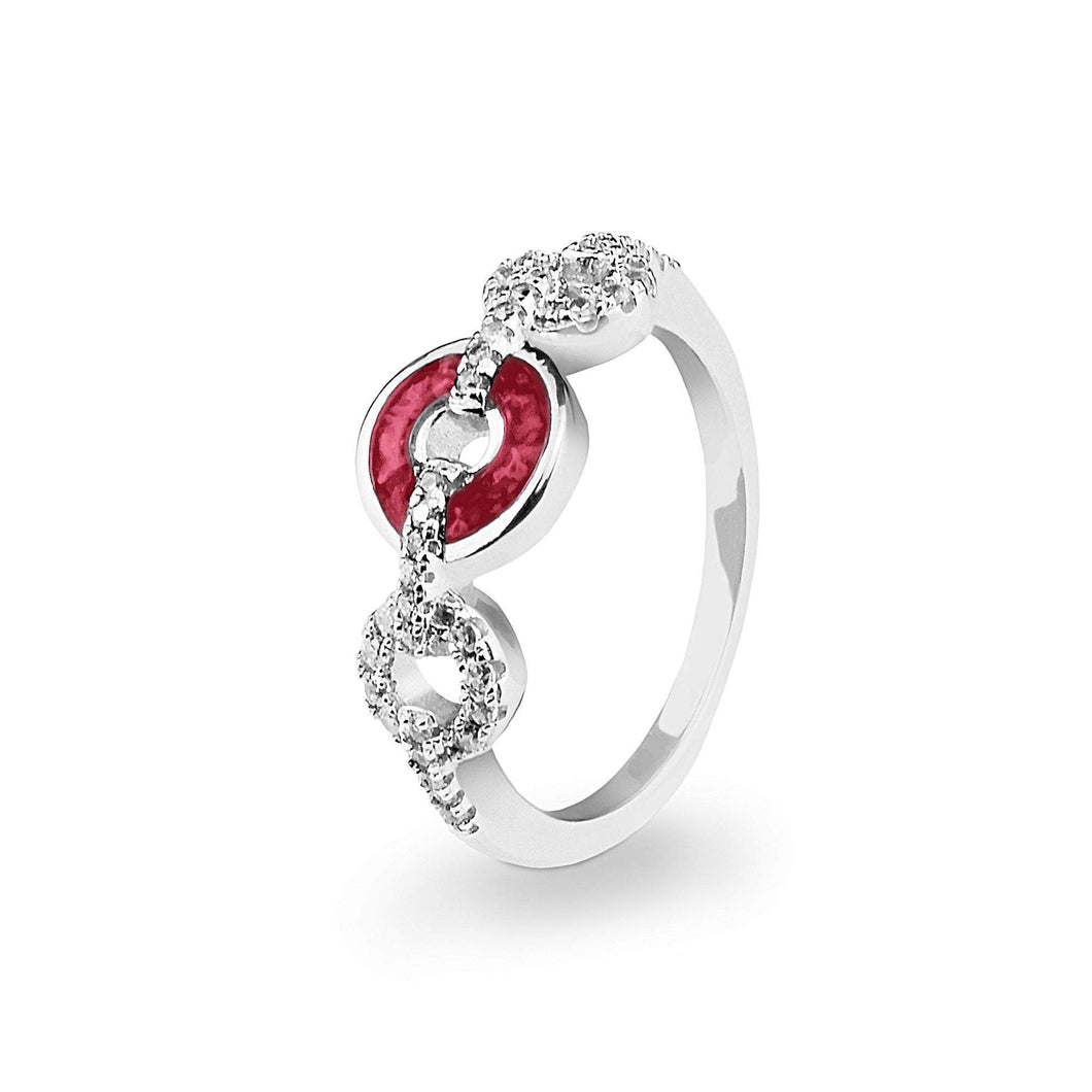 EverWith™ Ladies Tranquility Memorial Ashes Ring with Swarovski Crystals - EverWith Memorial Jewellery - Trade