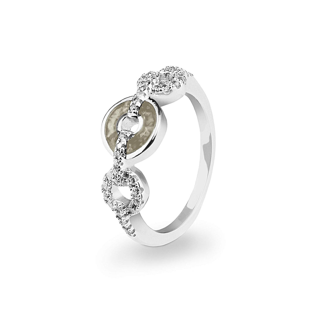 EverWith™ Ladies Tranquility Memorial Ashes Ring with Swarovski Crystals - EverWith Memorial Jewellery - Trade