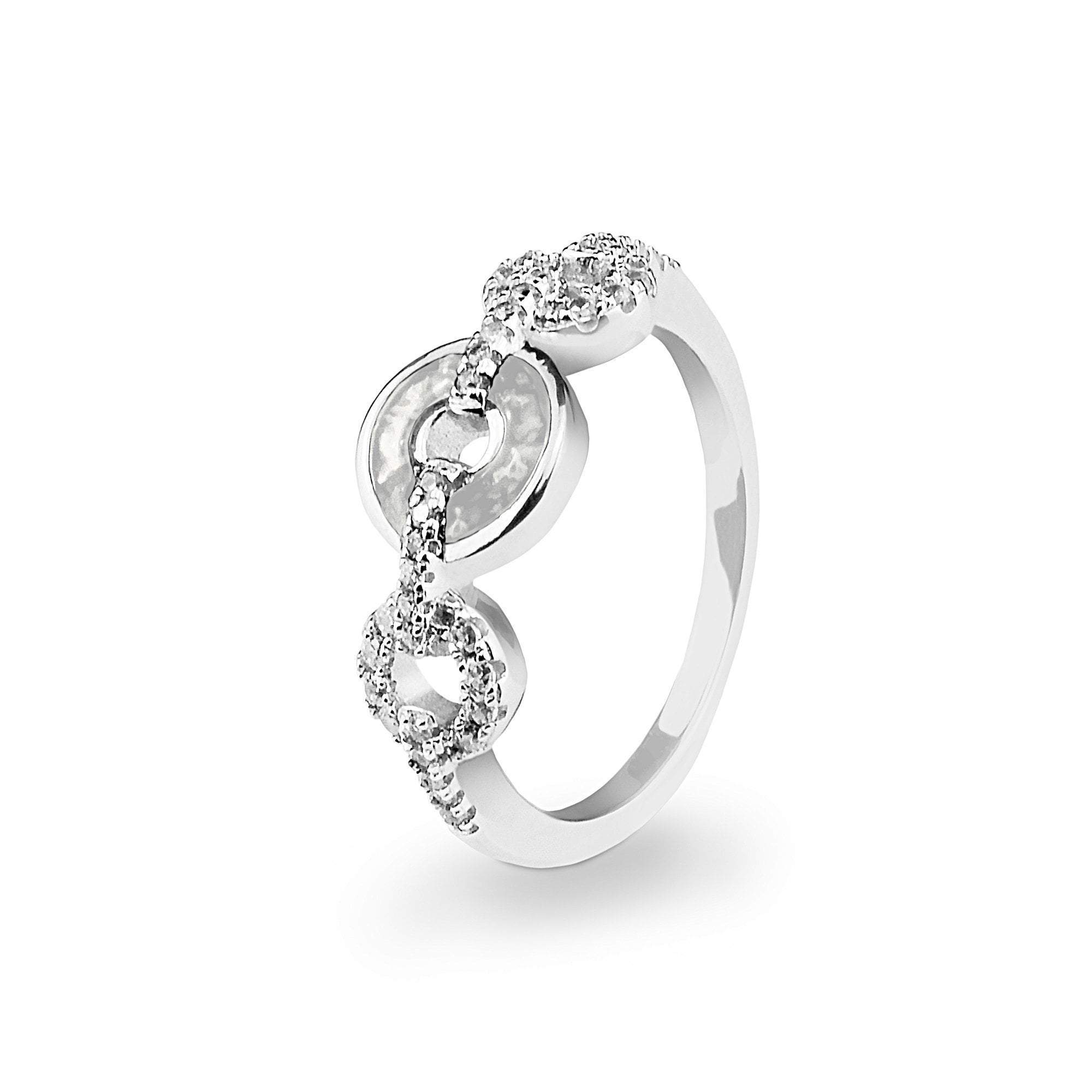 EverWith™ Ladies Tranquility Memorial Ashes Ring with Swarovski Crystals - EverWith Memorial Jewellery - Trade