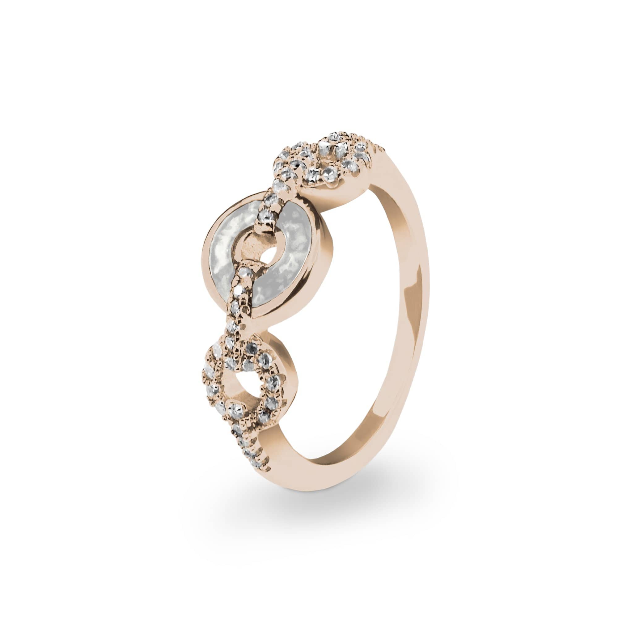 EverWith™ Ladies Tranquility Memorial Ashes Ring with Swarovski Crystals - EverWith Memorial Jewellery - Trade
