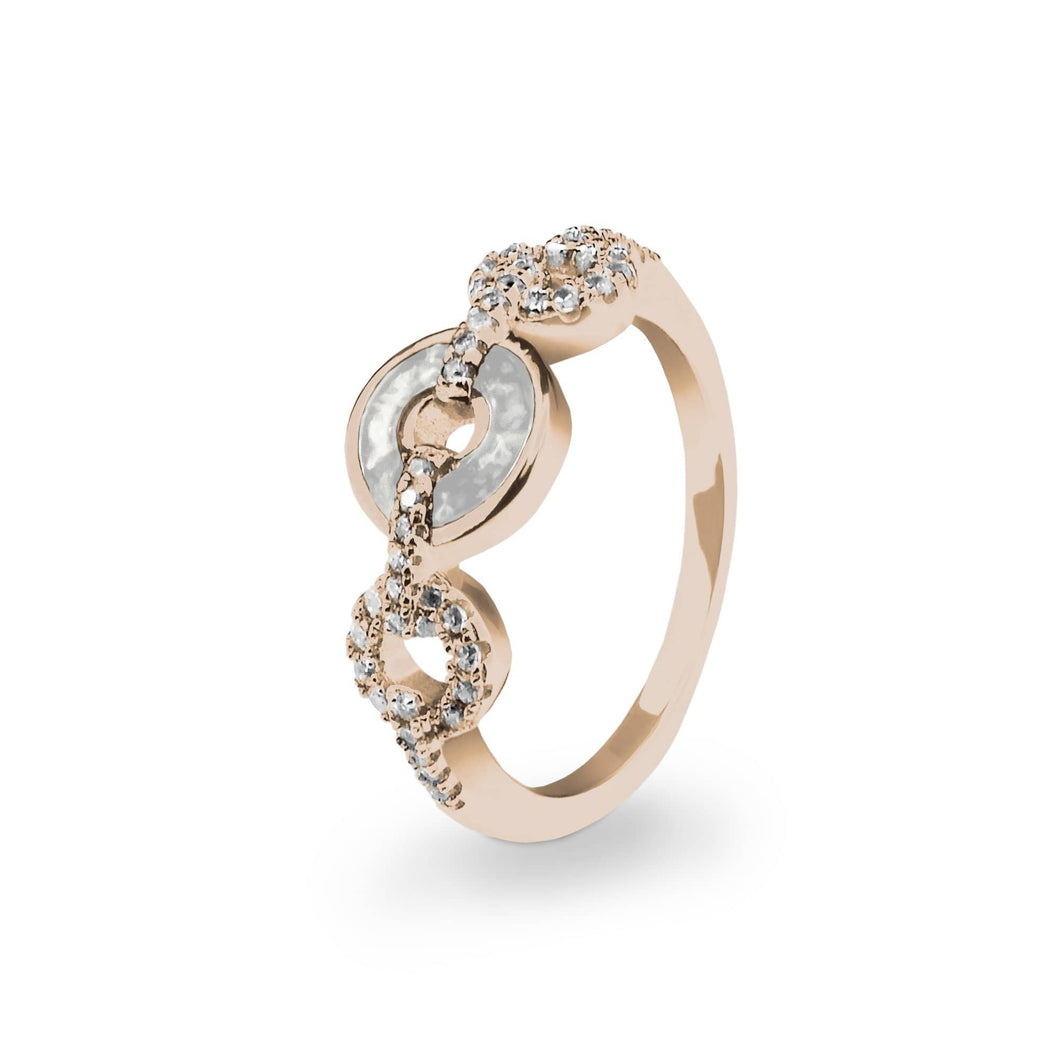 EverWith™ Ladies Tranquility Memorial Ashes Ring with Swarovski Crystals - EverWith Memorial Jewellery - Trade