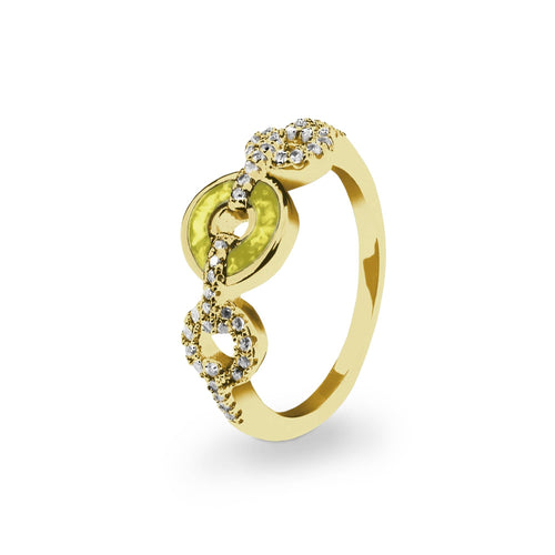 EverWith™ Ladies Tranquility Memorial Ashes Ring with Swarovski Crystals - EverWith Memorial Jewellery - Trade