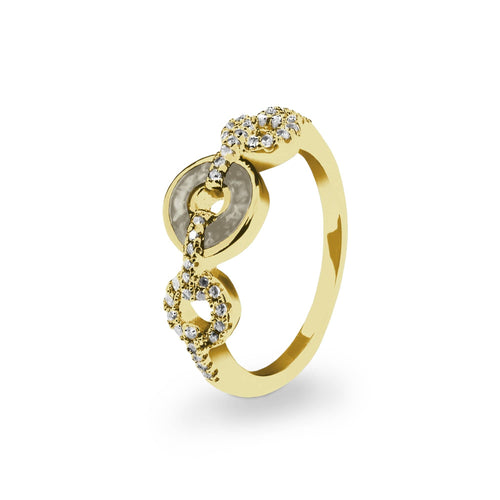 EverWith™ Ladies Tranquility Memorial Ashes Ring with Swarovski Crystals - EverWith Memorial Jewellery - Trade