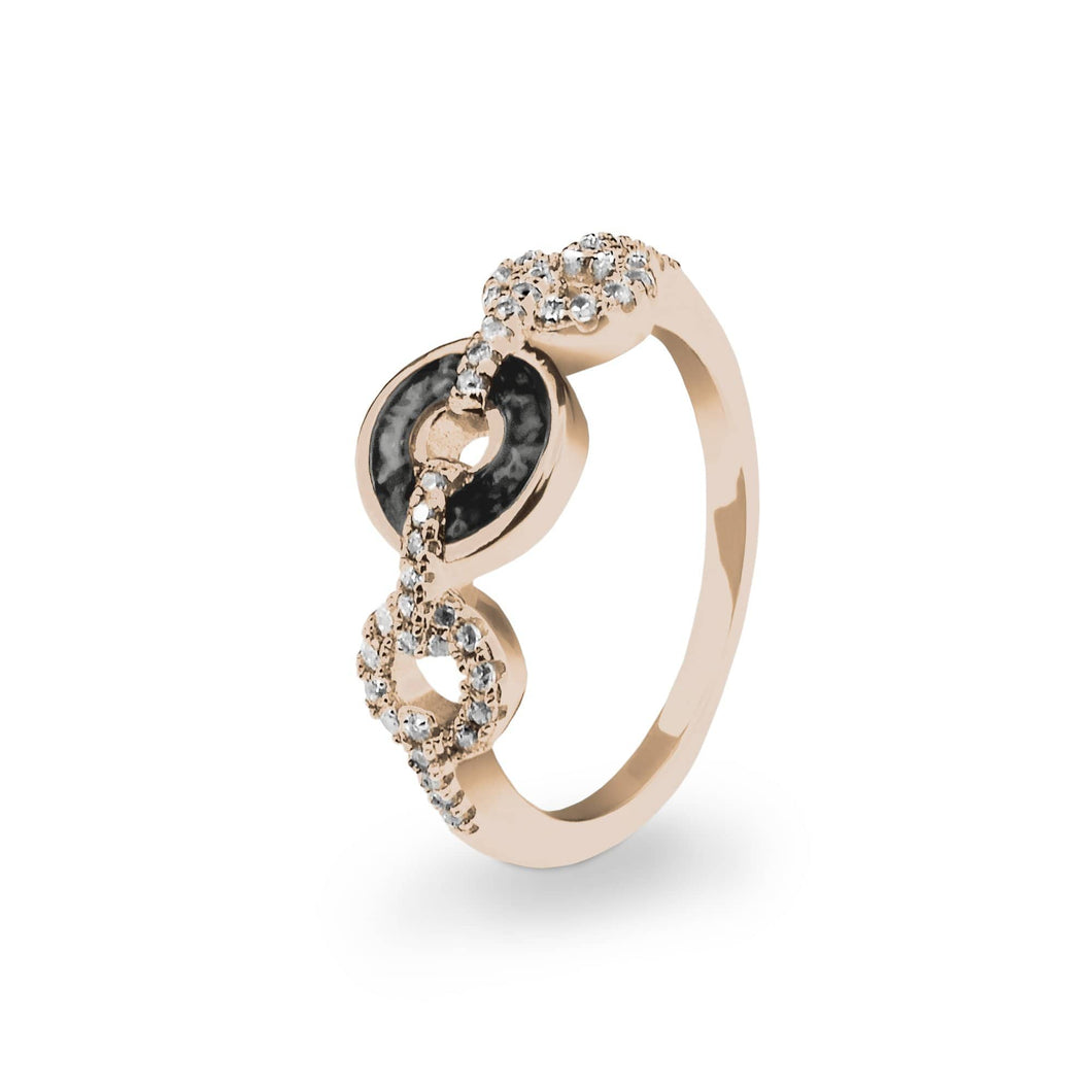 EverWith™ Ladies Tranquility Memorial Ashes Ring with Swarovski Crystals - EverWith Memorial Jewellery - Trade