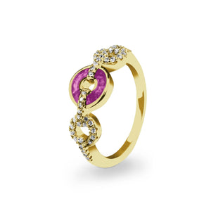 EverWith™ Ladies Tranquility Memorial Ashes Ring with Swarovski Crystals - EverWith Memorial Jewellery - Trade