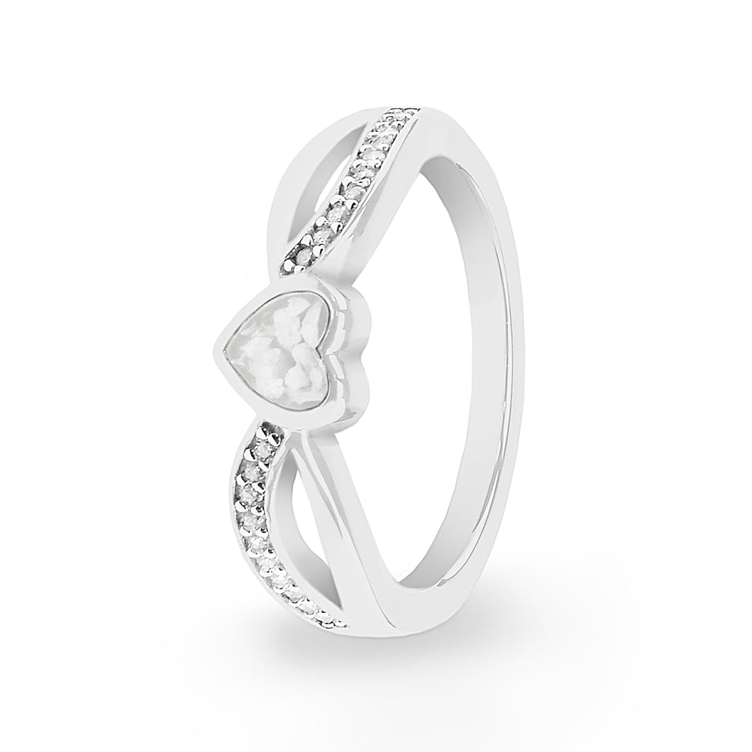 EverWith™ Ladies Truelove Memorial Ashes Ring with Swarovski Crystals - EverWith Memorial Jewellery - Trade