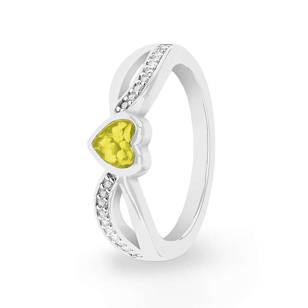 EverWith™ Ladies Truelove Memorial Ashes Ring with Swarovski Crystals - EverWith Memorial Jewellery - Trade