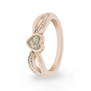 EverWith™ Ladies Truelove Memorial Ashes Ring with Swarovski Crystals - EverWith Memorial Jewellery - Trade