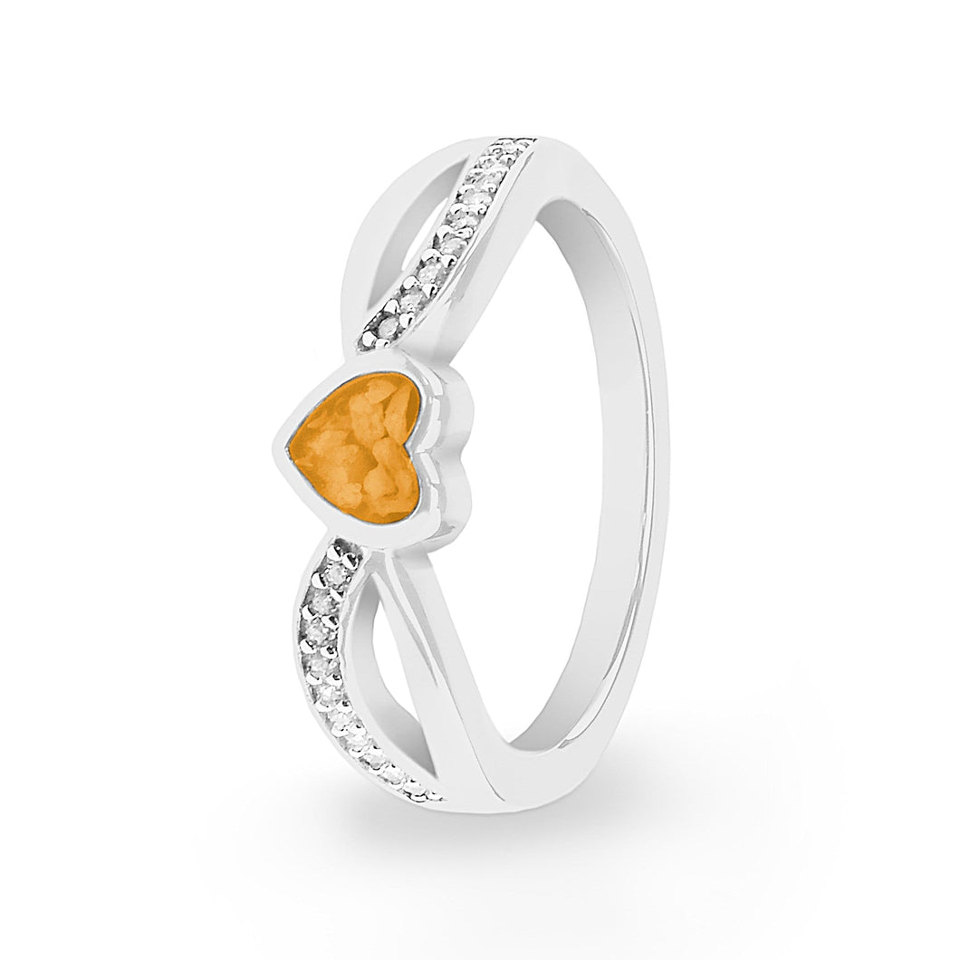 EverWith™ Ladies Truelove Memorial Ashes Ring with Swarovski Crystals - EverWith Memorial Jewellery - Trade