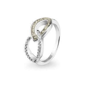 EverWith™ Ladies Unity Memorial Ashes Ring with Swarovski Crystals - EverWith Memorial Jewellery - Trade