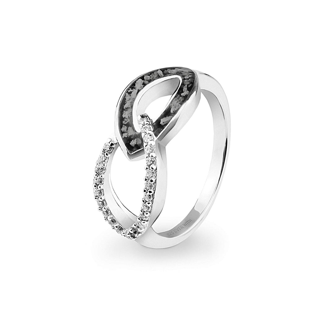 EverWith™ Ladies Unity Memorial Ashes Ring with Swarovski Crystals - EverWith Memorial Jewellery - Trade