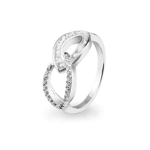 EverWith™ Ladies Unity Memorial Ashes Ring with Swarovski Crystals - EverWith Memorial Jewellery - Trade