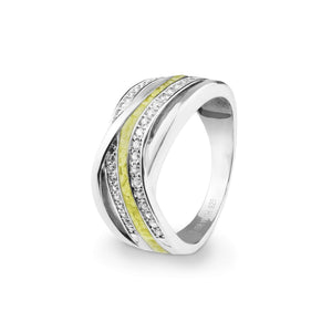 EverWith™ Ladies Waves Memorial Ashes Ring with Swarovski Crystals - EverWith Memorial Jewellery - Trade