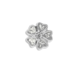 EverWith™ Large 5 Petal flower Memorial Ashes Element for Glass Locket - EverWith Memorial Jewellery - Trade