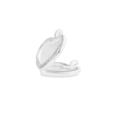 EverWith™ Large Heart Glass Locket Sterling Silver Cremation Ashes Locket With Swarovski Crystals - EverWith Memorial Jewellery - Trade
