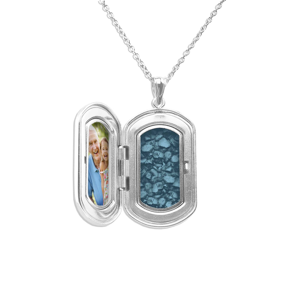 Load image into Gallery viewer, EverWith™ Large Rounded Rectangle Shaped Sterling Silver Memorial Ashes Locket - EverWith Memorial Jewellery - Trade