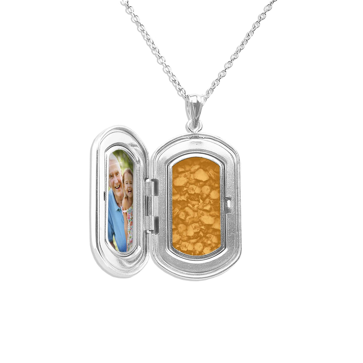 Load image into Gallery viewer, EverWith™ Large Rounded Rectangle Shaped Sterling Silver Memorial Ashes Locket - EverWith Memorial Jewellery - Trade