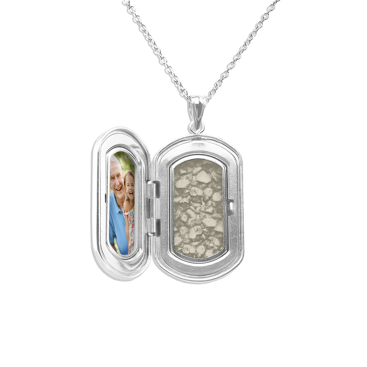 Load image into Gallery viewer, EverWith™ Large Rounded Rectangle Shaped Sterling Silver Memorial Ashes Locket - EverWith Memorial Jewellery - Trade