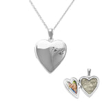 EverWith™ Paw Print Heart Shaped Sterling Silver Memorial Ashes Locket - EverWith Memorial Jewellery - Trade