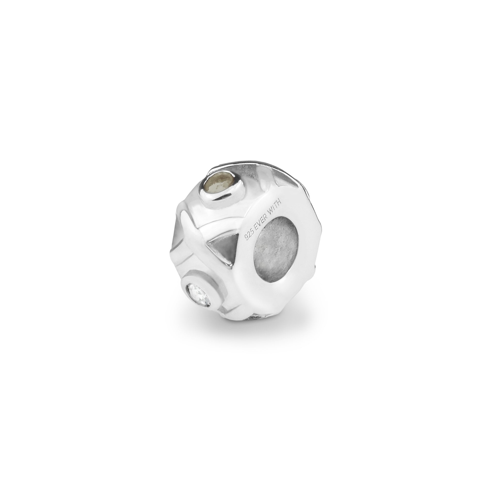 EverWith™ Peace Memorial Ashes Charm Bead with Swarovski Crystals - EverWith Memorial Jewellery - Trade